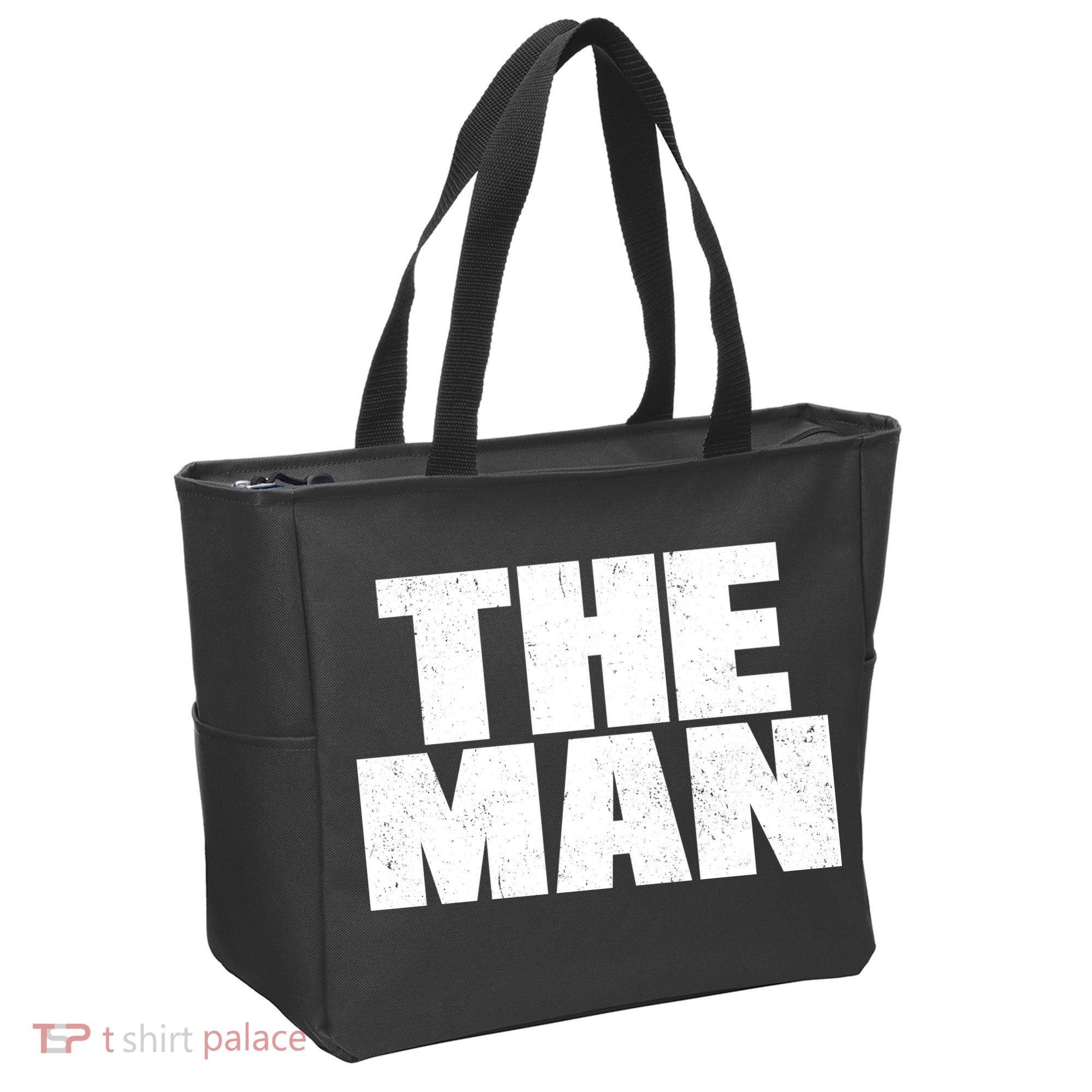 The Man Distressed Logo Tote Bag