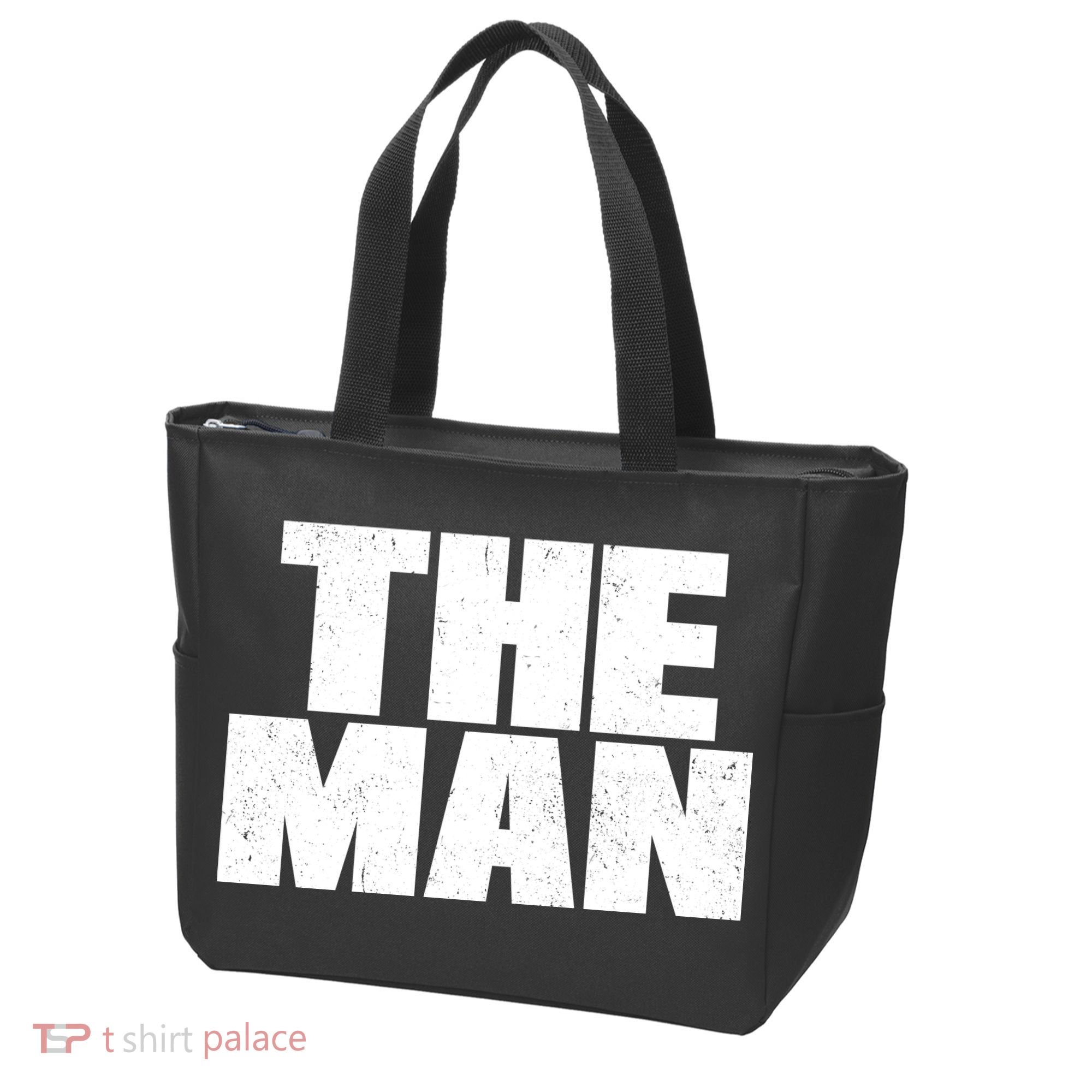 The Man Distressed Logo Tote Bag