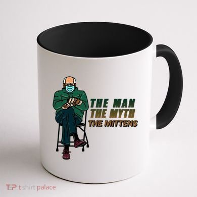 The Man Myth The Mittens Bernie Sanders Coffee Mug back