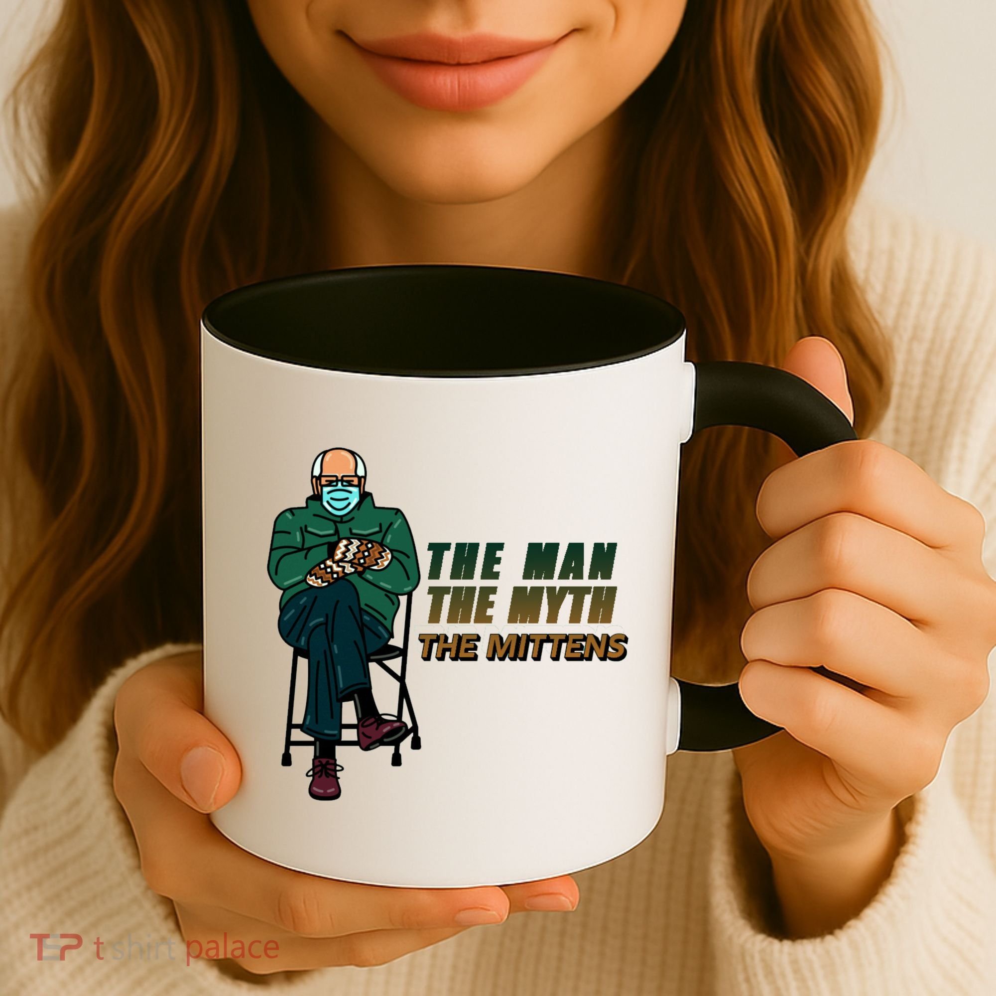 The Man Myth The Mittens Bernie Sanders Coffee Mug