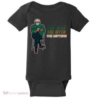 The Man Myth The Mittens Bernie Sanders Baby Bodysuit