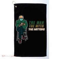 The Man Myth The Mittens Bernie Sanders Golf Towel thumb 0
