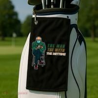 The Man Myth The Mittens Bernie Sanders Golf Towel thumb 2