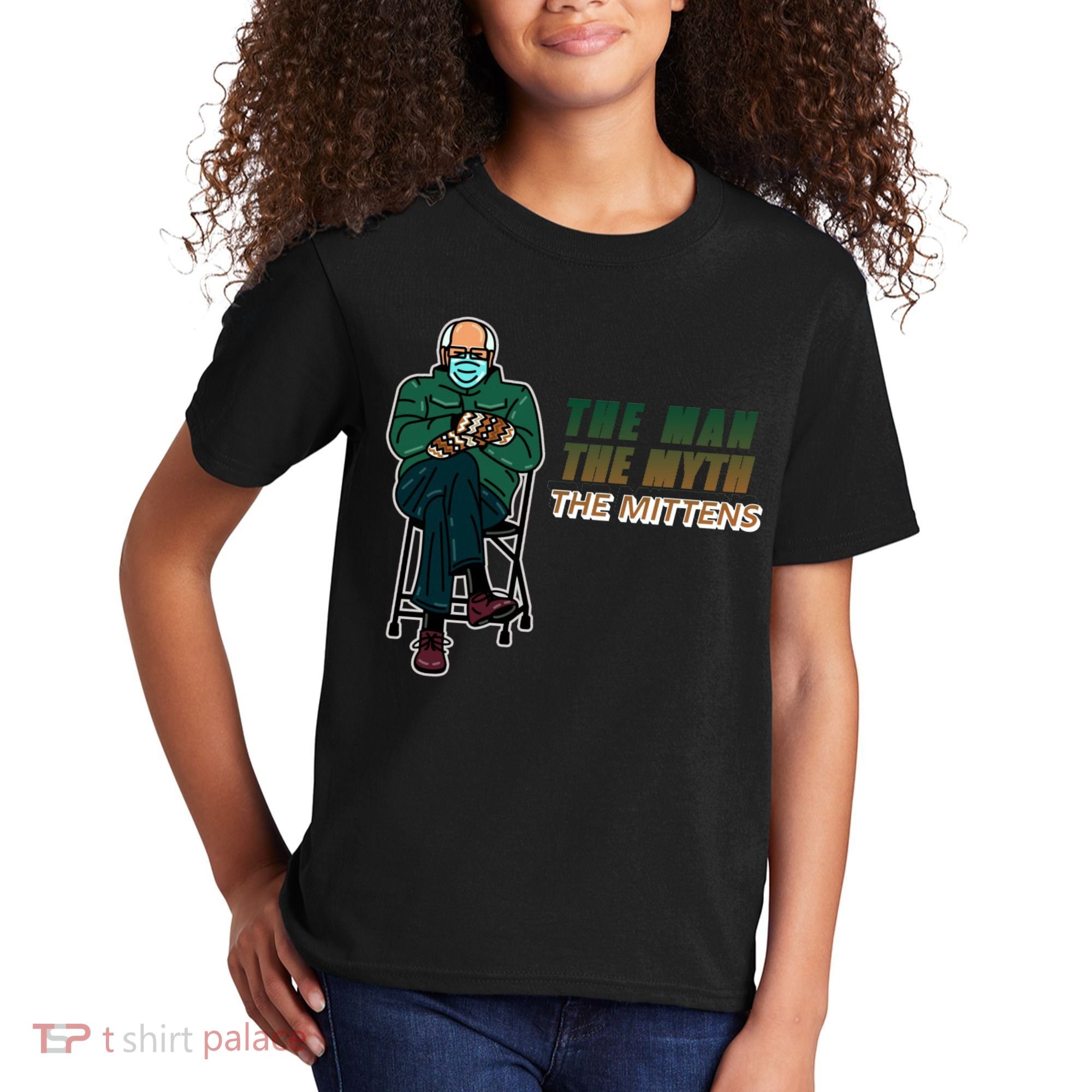 The Man Myth The Mittens Bernie Sanders Kids T-Shirt