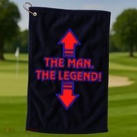 The Man The Legend Dirty Funny Golf Towel thumb 1