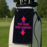 The Man The Legend Dirty Funny Golf Towel thumb 2