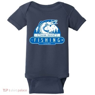 The Man The Myth The Fishing Legend Baby Bodysuit