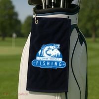 The Man The Myth The Fishing Legend Golf Towel thumb 2