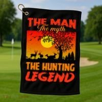 The Man The Myth The Hunting Legend Golf Towel thumb 1