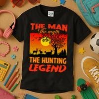 The Man The Myth The Hunting Legend Kids T-Shirt thumb 3