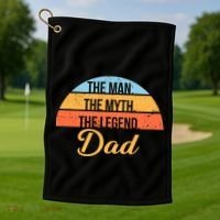 The Man The Myth The Legend Dad Golf Towel thumb 1