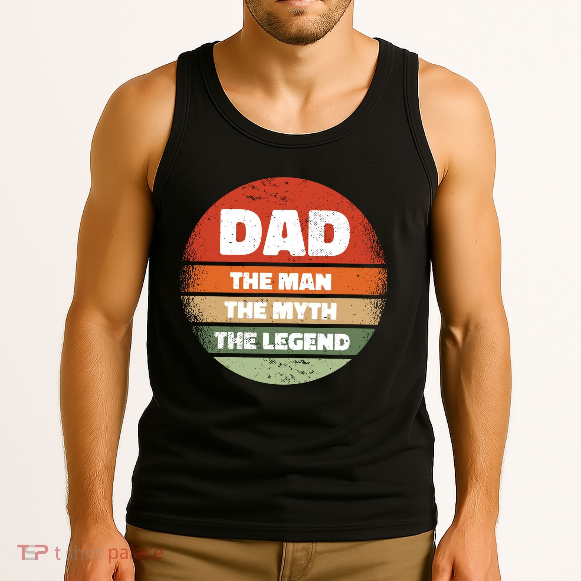 The Man The Myth The Legend Dad Retro Tank Top