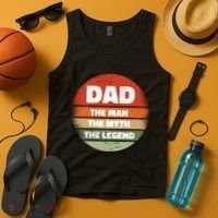 The Man The Myth The Legend Dad Retro Tank Top thumb 4