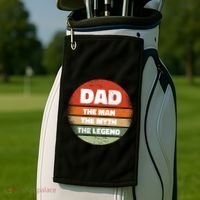 The Man The Myth The Legend Dad Retro Golf Towel thumb 2