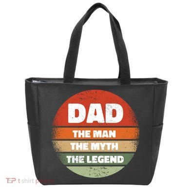 The Man The Myth The Legend Dad Retro Tote Bag