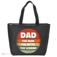 The Man The Myth The Legend Dad Retro Tote Bag thumb 0