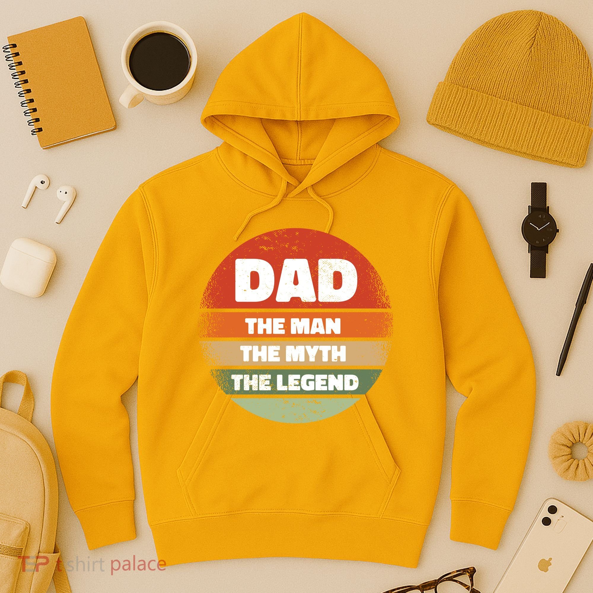 The Man The Myth The Legend Dad Retro Hoodie