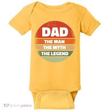 The Man The Myth The Legend Dad Retro Baby Bodysuit