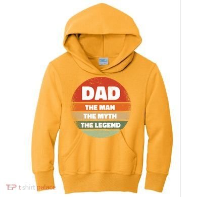 The Man The Myth The Legend Dad Retro Kids Hoodie