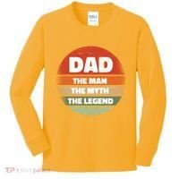 The Man The Myth The Legend Dad Retro Kids Long Sleeve Shirt thumb 0