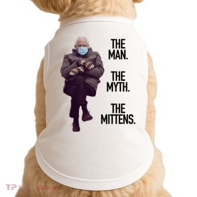 The Man The Myth The Mittens Bernie Meme Doggie Tank