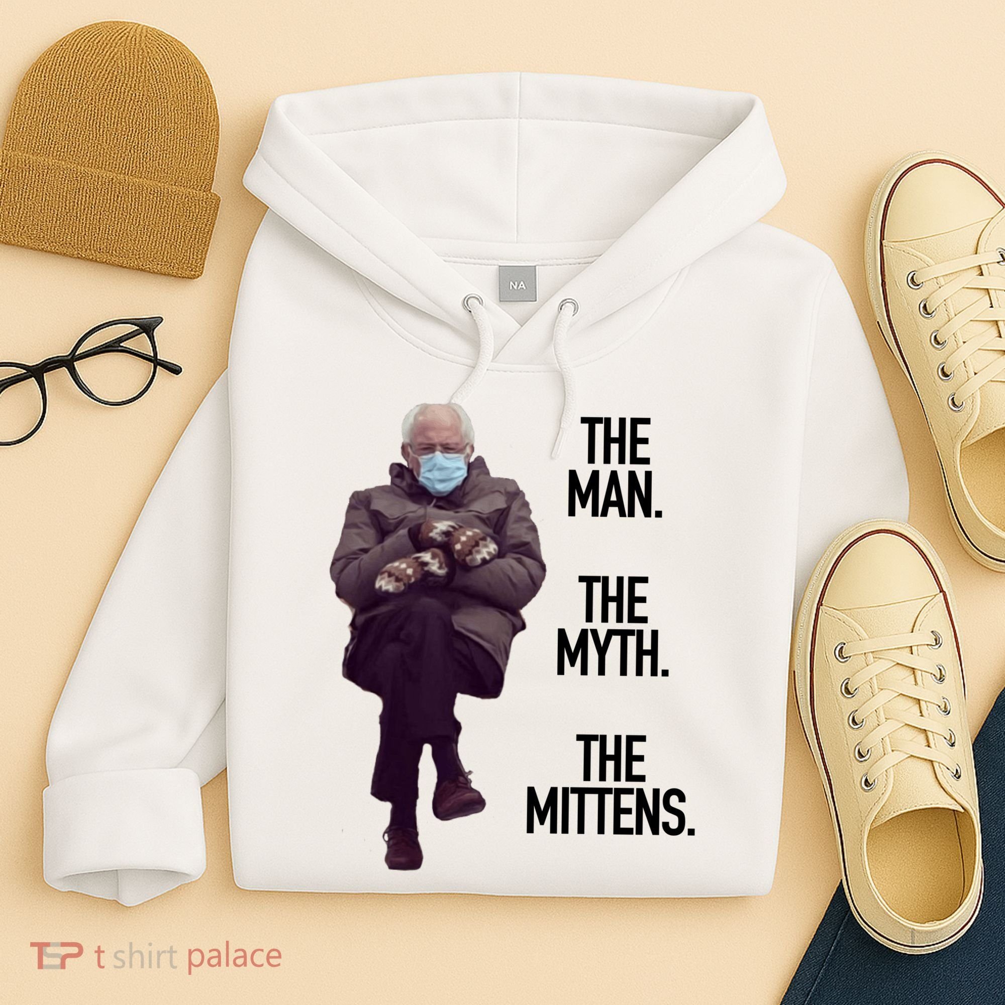The Man The Myth The Mittens Bernie Meme Hoodie