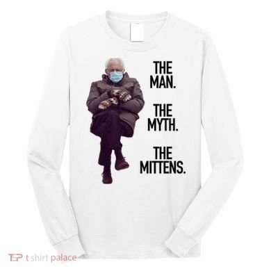 The Man The Myth The Mittens Bernie Meme Long Sleeve Shirt