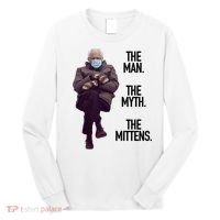 The Man The Myth The Mittens Bernie Meme Long Sleeve Shirt thumb 0