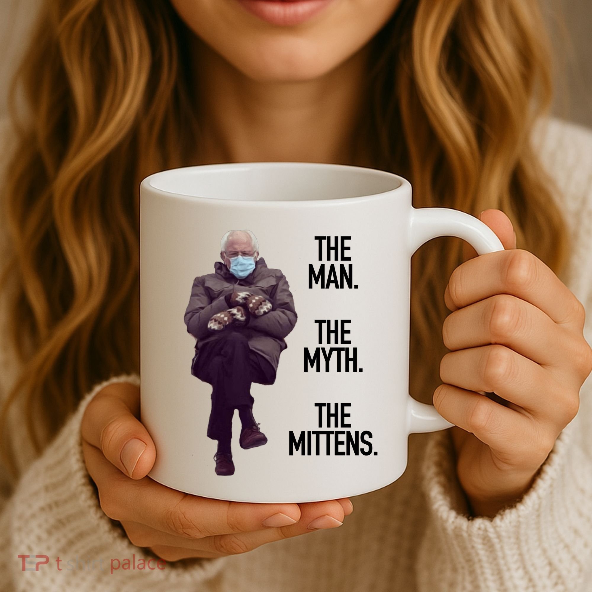 The Man The Myth The Mittens Bernie Meme Coffee Mug