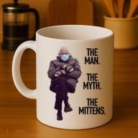 The Man The Myth The Mittens Bernie Meme Coffee Mug thumb 4