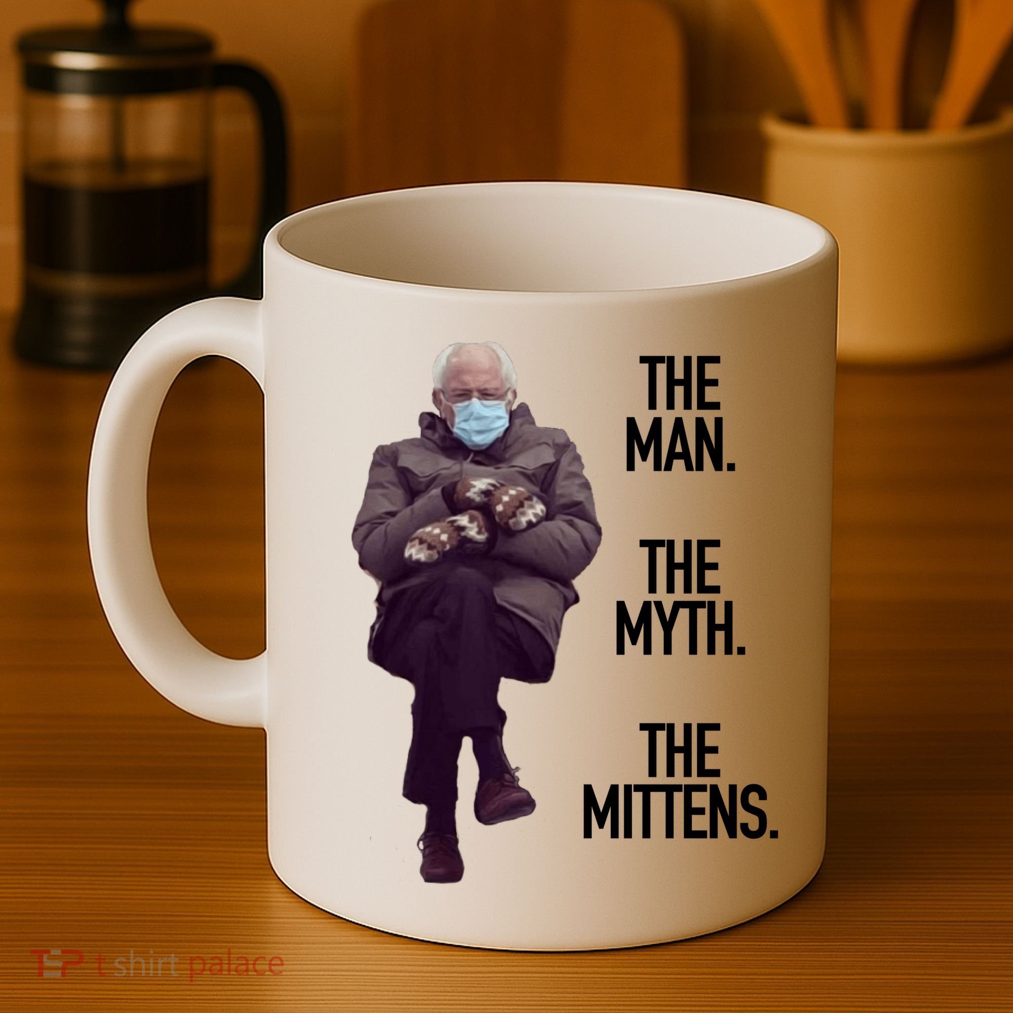 The Man The Myth The Mittens Bernie Meme Coffee Mug