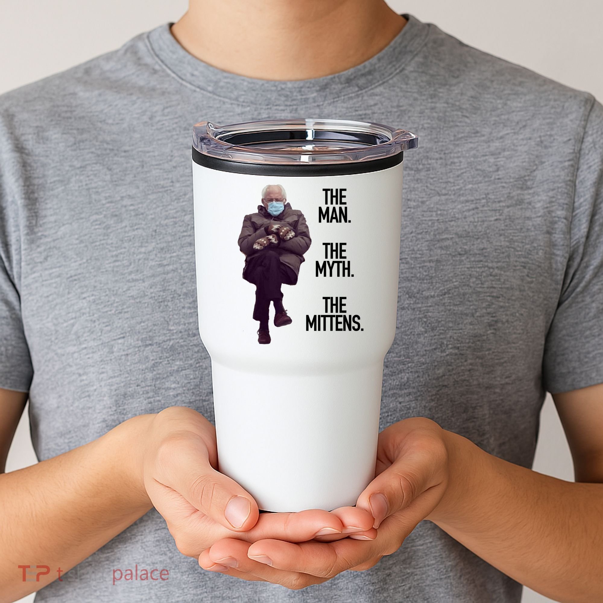 The Man The Myth The Mittens Bernie Meme Tumbler