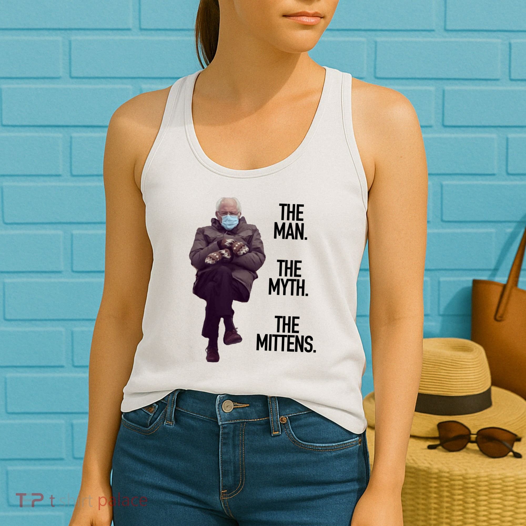 The Man The Myth The Mittens Bernie Meme Women's Tank Top
