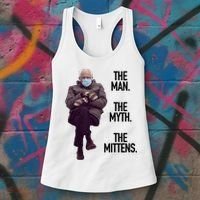 The Man The Myth The Mittens Bernie Meme Women's Tank Top thumb 3