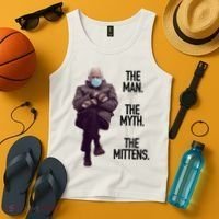 The Man The Myth The Mittens Bernie Meme Tank Top thumb 4