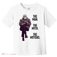 The Man The Myth The Mittens Bernie Meme Toddler T-Shirt thumb 0