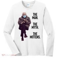 The Man The Myth The Mittens Bernie Meme Women's Long Sleeve Shirt thumb 0