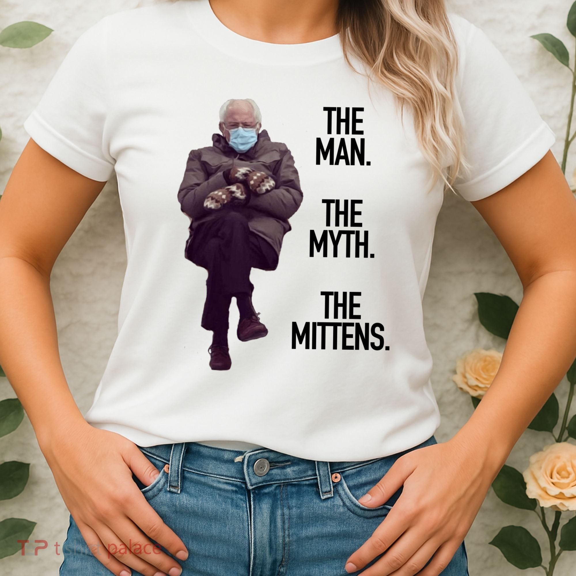 The Man The Myth The Mittens Bernie Meme Women's T-Shirt