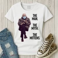The Man The Myth The Mittens Bernie Meme Women's T-Shirt thumb 3