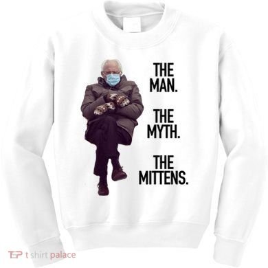 The Man The Myth The Mittens Bernie Meme Kids Sweatshirt