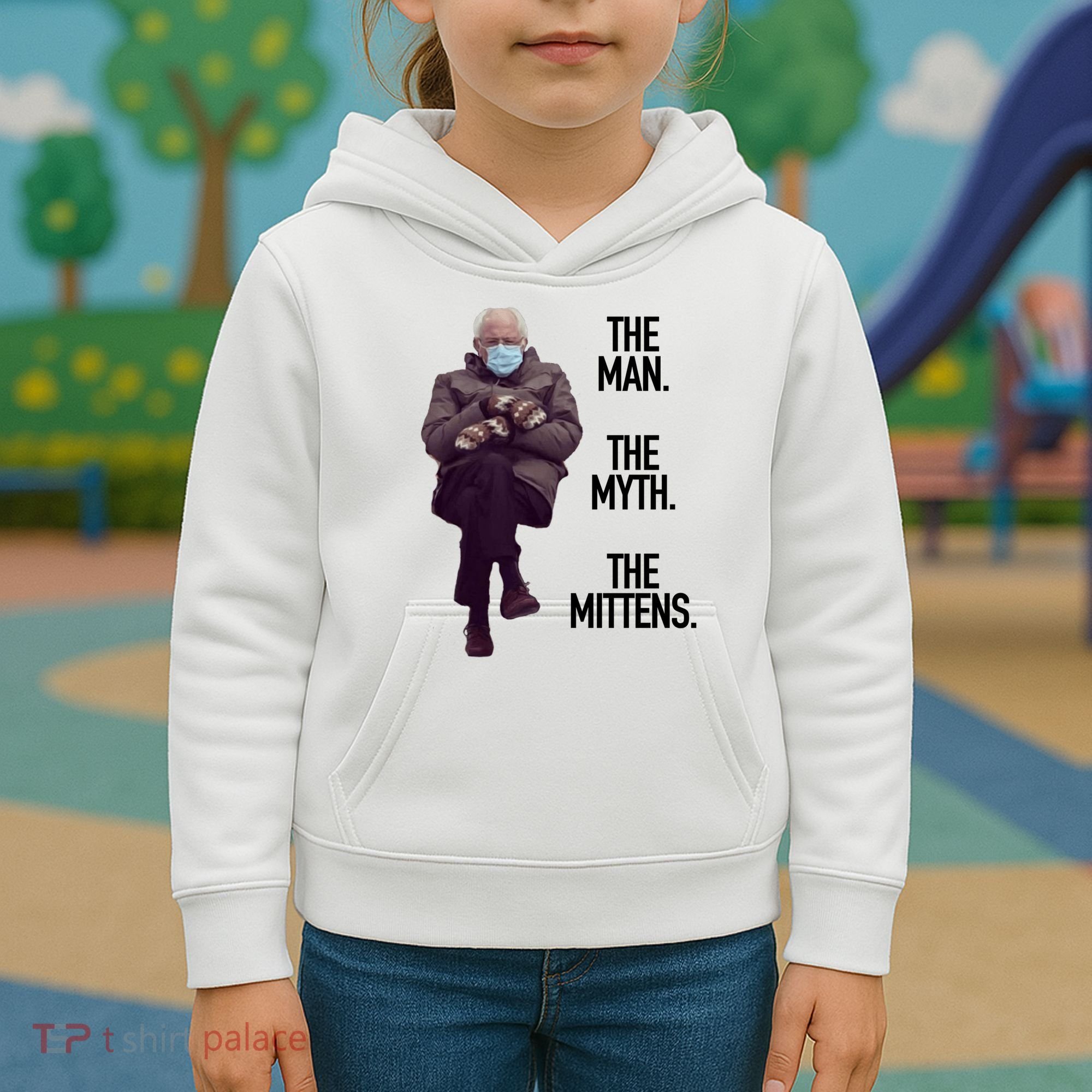 The Man The Myth The Mittens Bernie Meme Kids Hoodie