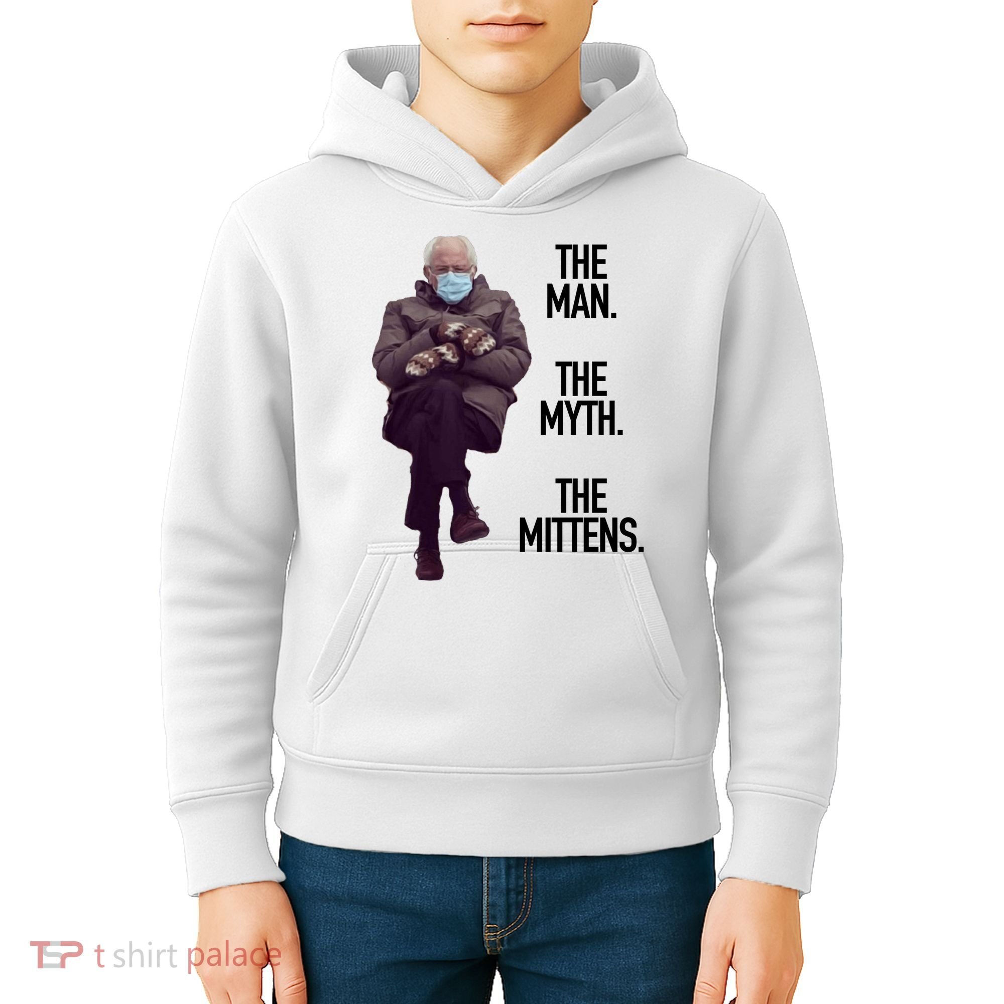 The Man The Myth The Mittens Bernie Meme Kids Hoodie