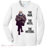 The Man The Myth The Mittens Bernie Meme Kids Long Sleeve Shirt thumb 0