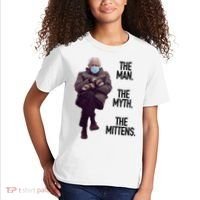 The Man The Myth The Mittens Bernie Meme Kids T-Shirt thumb 2