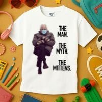The Man The Myth The Mittens Bernie Meme Kids T-Shirt thumb 3
