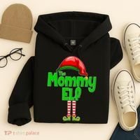 The Mommy Elf Christmas Hoodie thumb 4