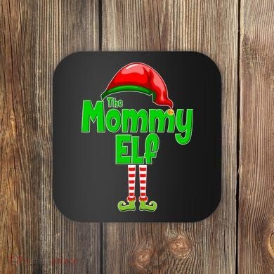 The Mommy Elf Christmas Coaster