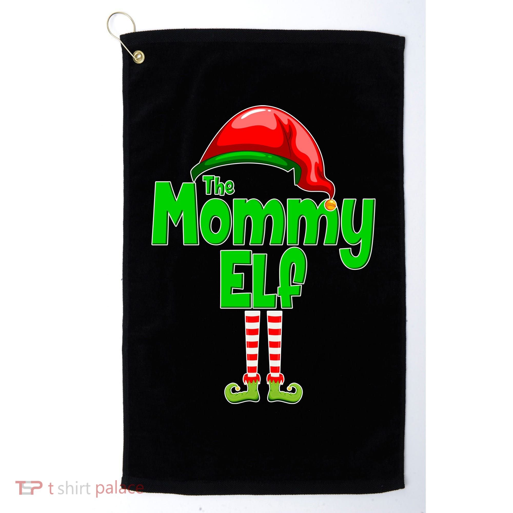 The Mommy Elf Christmas Golf Towel