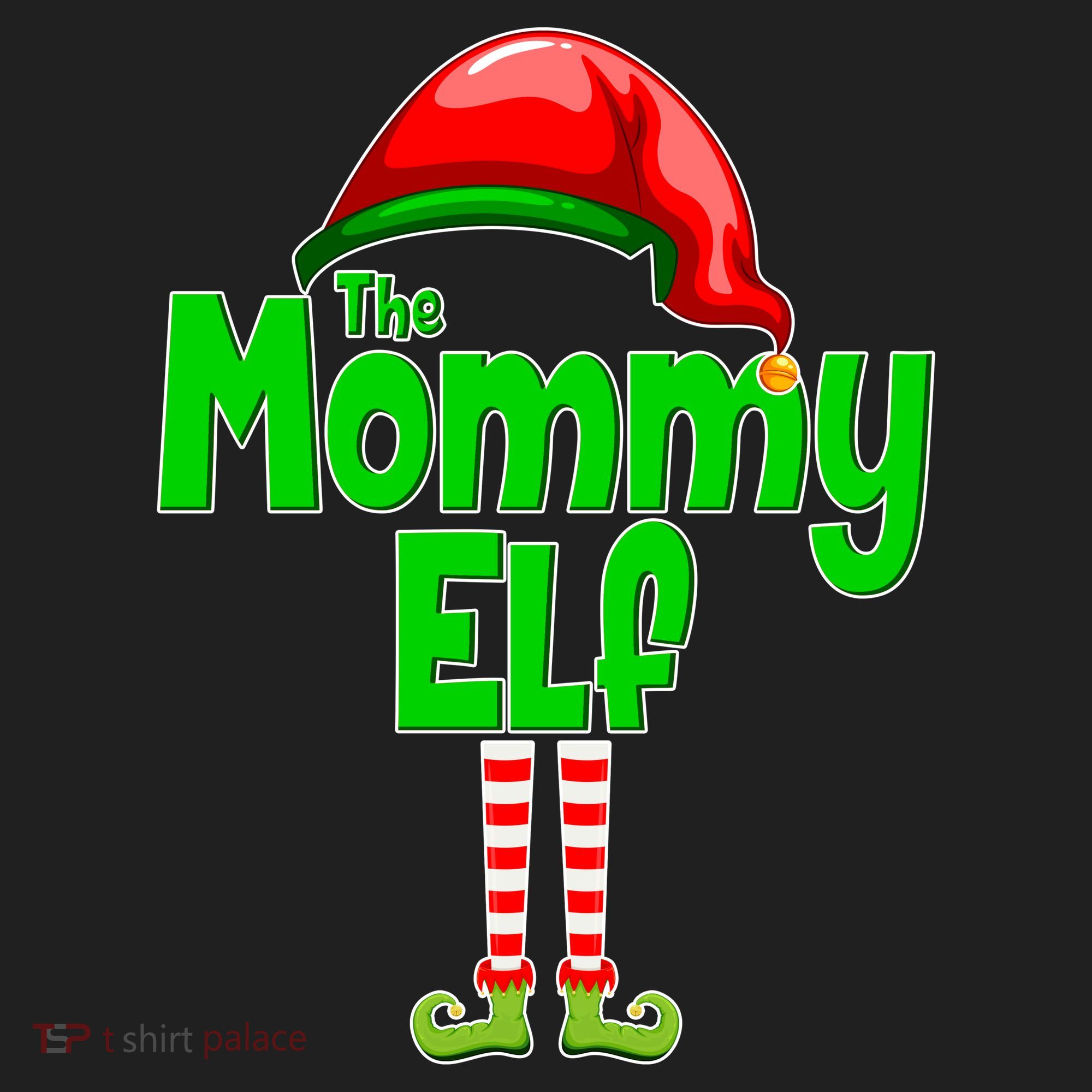 The Mommy Elf Christmas Golf Towel