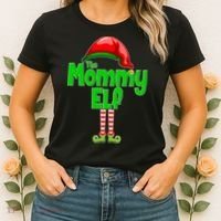 The Mommy Elf Christmas Women's T-Shirt thumb 2